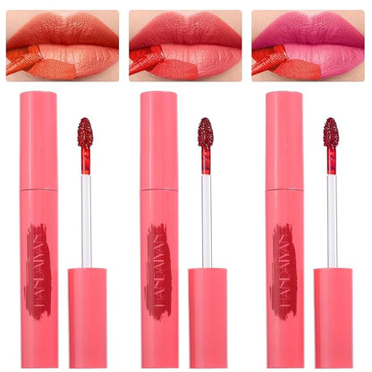 3 Colors Peel Off Matte Lip Liner Stain, Long Lasting Natural Peel Off Tattoo Lip Stain, Waterproof Non-Stick Cup Lip Tint Peel Off Lip Gloss, Lip Makeup Mother's Day Gifts for Women-01#02#03#
