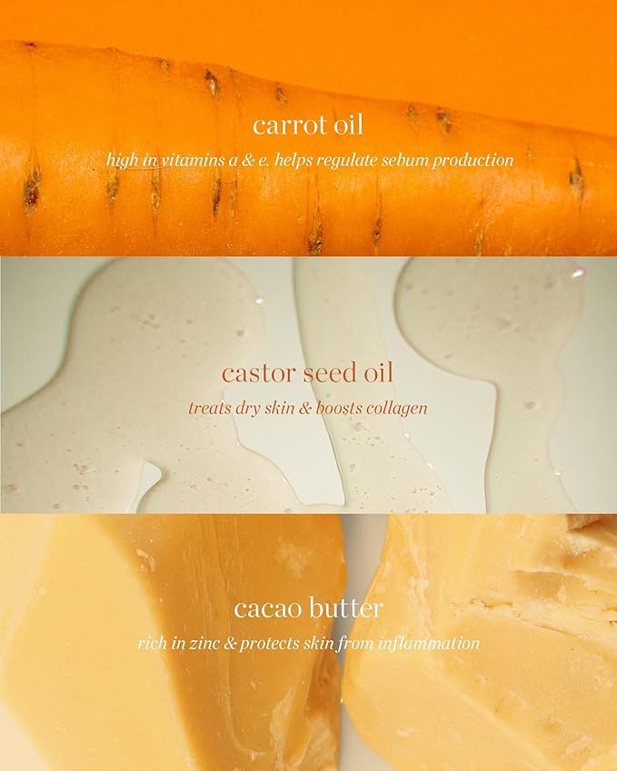 Ere Perez - Natural Carrot Color Pot | For Lips + Cheeks | Buildable, Blendable, Creamy, Vibrant, Satin Finish | Cacao Butter, Avocado + Castor Seed Oil | Vegan, Cruelty-Free, Clean Beauty (Happy)