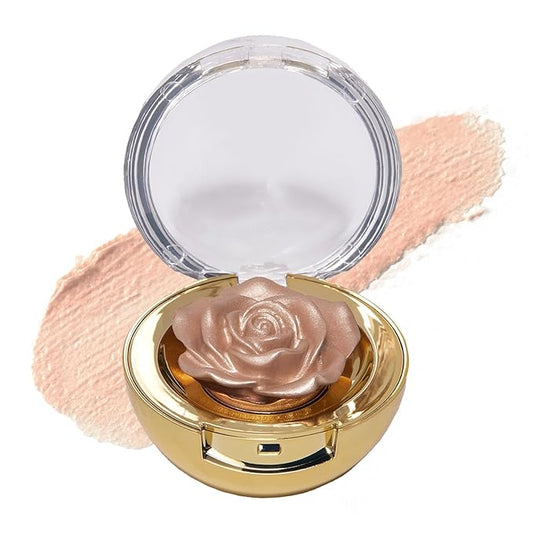 Winky Lux Cheeky Rose, Cream with Vitamin E, Gold Highlighter, Makeup, Champagne