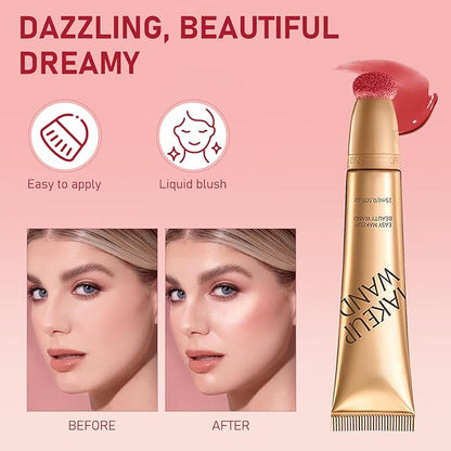 Summaryas Contour Wand & Blush Wand Duo, 2025 New 2 In 1 Women Contour Beauty Wand, Liquid Blush Wand With Applicator, for Skin Highlighting, Correcting (Contour Wand, 1pc)