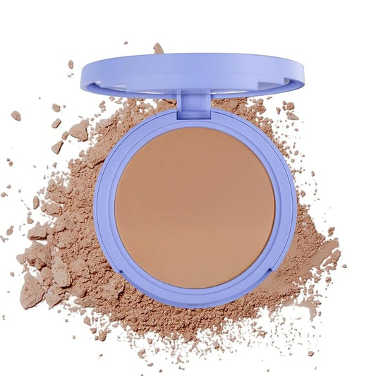 Oil Control Face Powder, Matte Smooth Setting Powder, Waterproof Long-Lasting Setting Powder, Polvo Compacto Perfección Mate, Polvo Compacto De Maquillaje (Tan Dark)