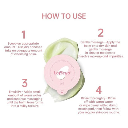 Mini Size Cleansing Balm – 30 Individually Wrapped Pods, Gentle & Hydrating with Pomegranate Extract, Leak-Proof & Travel-Friendly, For All Skin Types, Perfect for Gym, Office, and On-the-Go