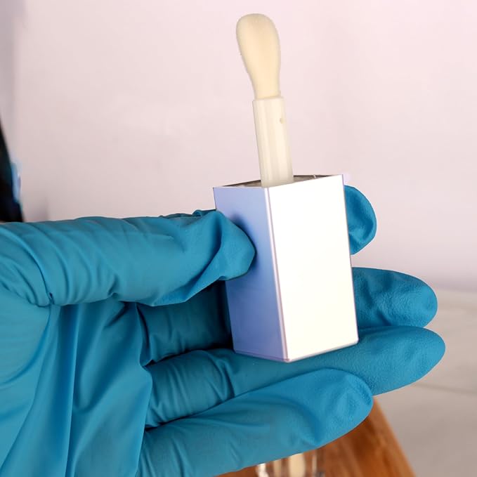 COSIDEA 24pcs 5ml Empty square Holigraphic silver lipgloss tubes bulk wholesale with big wand lipgloss containers large doe foot tube