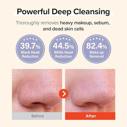 Mary&May Rice Glutathione LHA Cleansing Oil - Deep Pore Cleansing, Blackhead & Whitehead Removal - Korean Makeup Remover with Rice Bran Oil, Gentle Exfoliation, Clean Beauty, 6.76 fl.oz.