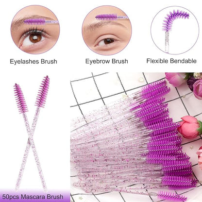 Eyelash Cleanser for Extensions, Lash Shampoo Kit with Lash Fan, 60ml Lash Shampoo,Cleaning Brush and Wash Bottle for Lash Bath(purple)