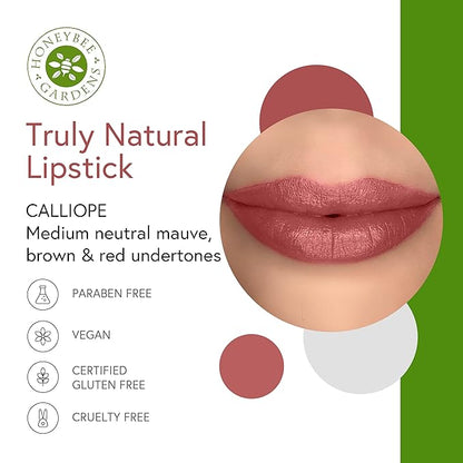 Honeybee Gardens Lip Liner + Lipstick Bundle, Calliope & Island Spice