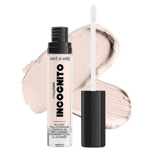 wet n wild Mega Last Incognito All-Day Full Coverage Liquid Matte Concealer Bundle, Fair Beige & Light Beige, 0.18 Ounce Each