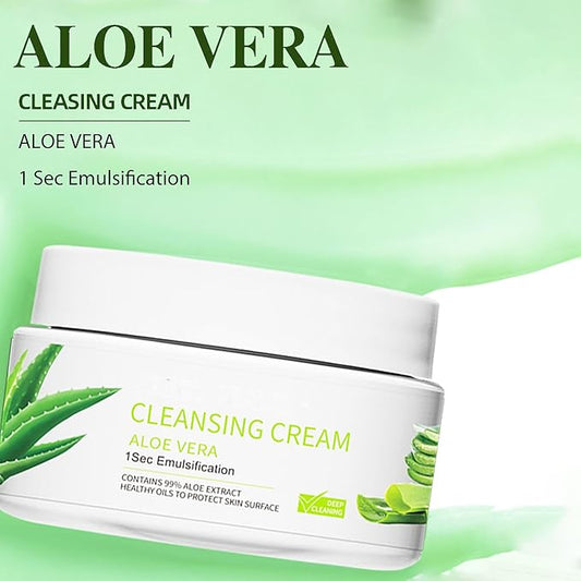 Aloe Vera Makeup Remover Balm, Deep Clear Pore Cleansing Melting Balm Facial Cleanser, Moisturized Finish with Plant Based Oil, Mini Makeup Remover Travel Size for All Skin Types