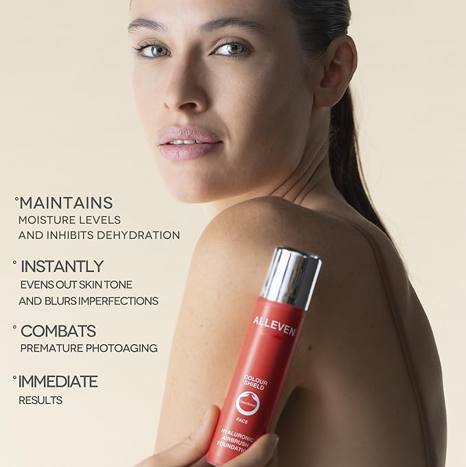 Color Shield Face Hyaluronic Airbrush Foundation Spray, Ivory 75 ml