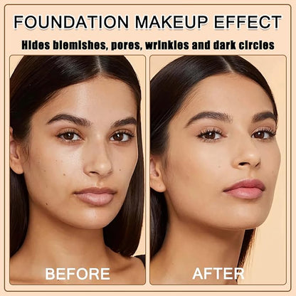 Sunscreen Airbrush Foundation Makeup Spray with Brush, SPF 35, Full Coverage Airbrush Foundation for Smooth Radiant Finish, Silky Concealer Mist Spray Makeup, Long-lasting & Waterproof (Beige)