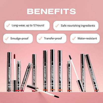Sacheu Lip Liner Stay-N Peel Off Lip Stain — Long Lasting Matte Lip Tattoo Transfer Proof Lipstain Infused with Hyaluronic Acid & Vitamin E for All Skin Types — Vegan & Cruelty-Free, Clover