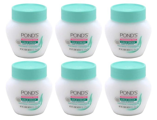 Ponds Cold Cream Make-Up Remover Fragrance-Free 6.1 Ounce (Pack of 6)