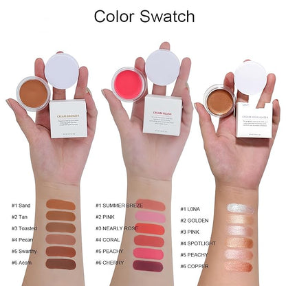 6 Colors Face Blush,Waterproof Matte Long Lasting Lightweight Blush Powder For Girls and Women