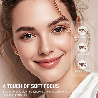 Flawless Eraser Foundation Stick,Korean Hydrating Lightweight Foundation Stick with Brush,Multi-Use Foundation Stick Makeup, Waterproof Thin and Cover Blemishes for All Skin Types (pink velvet, 03)