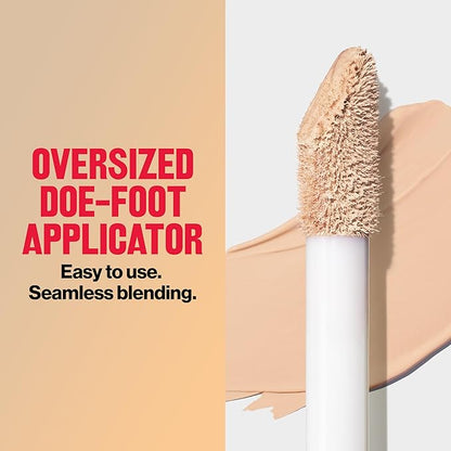 Revlon ColorStay Flex Wear, Full Cover Non-Creasing Concealer, Infused with Hyaluronic Acid & Vitamin E, Flexible Longwear, 015 Light, 0.34 Fl Oz
