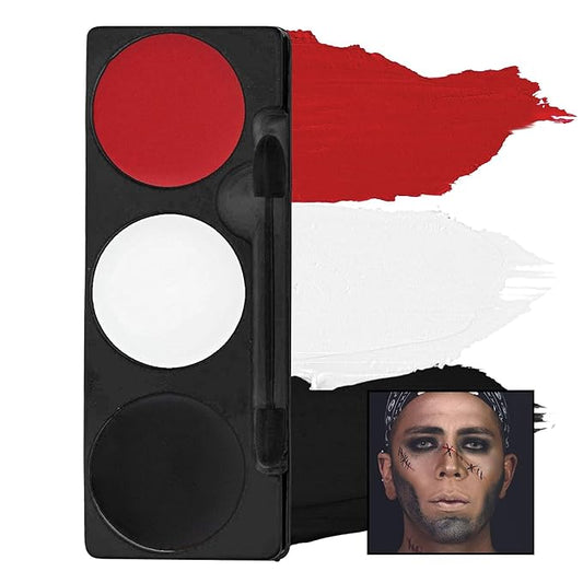 Mehron Makeup Tri-Color Halloween Makeup Kit Palette, PIRATE- Carded