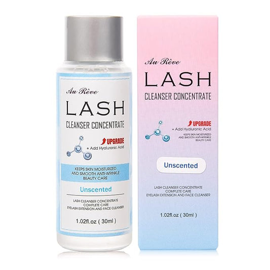 Lash Shampoo Concentrate 30ml Lash Cleanser Concentrate Add Hyaluronic Acid Oil-Free Lash Extension Shampoo Perfect for Salon，Unscented