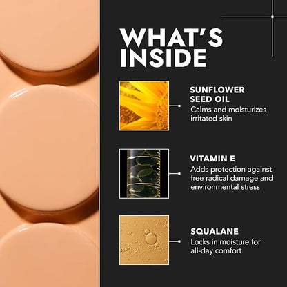 COVER FX Complete Coverage Kit: Total Cover Cream Foundation - Shade F1 + Custom Cover Blending Brush