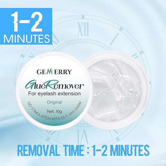 GEMERRY Eyelash Extension Remover 10g Cream Remover Lash Extension Remover Mild Formula Eyelash Glue Remover for Sensitive Eye Fast Disslove Lash Remover for Lash Extensions(Tasteless)