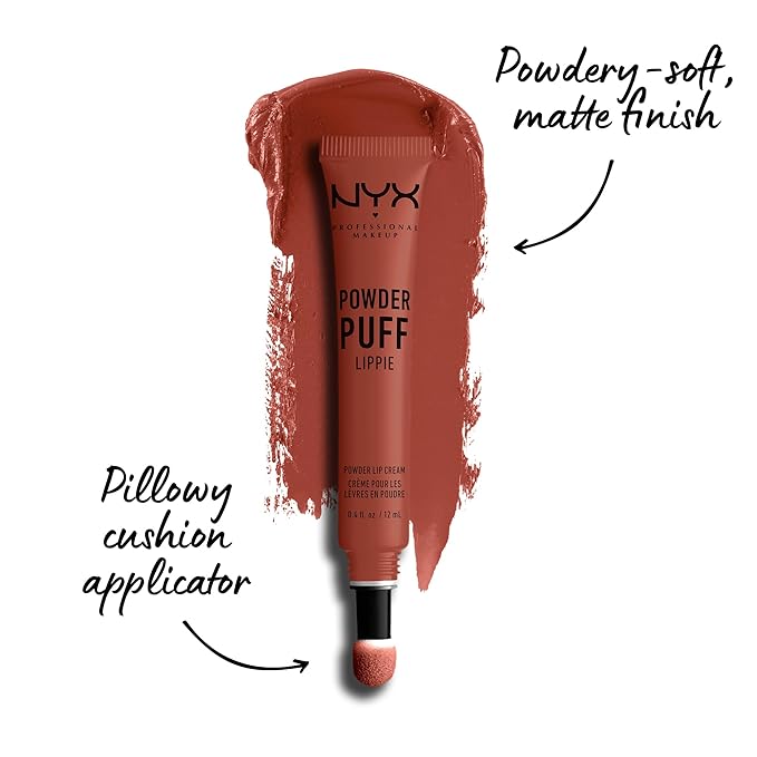NYX PROFESSIONAL MAKEUP Powder Puff Lippie Lip Cream, Liquid Lipstick - Teacher's Pet (Orange Brown)