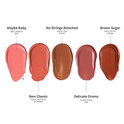 Half Caked In Sync Liquid Blush - Pigmented, Long-Lasting, Multi-Use Liquid Color - Lightweight, Natural Finish - Fragrance-Free, Clean, Vegan & Cruelty-Free, 15ml (Delicate Drama)