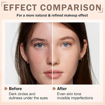 CAHIUYOA Magic Minerals Airbrush Foundation Spray Makeup Silky Full Coverage Airbrush Flawless Foundation for Mature Skin,Natural Matte Finish Moisturizing Makeup Primer - 03 Nude