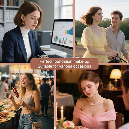 Flawless Finish Foundation,Lightweight Hydrating and Full coverage Foundation Makeup Matte for All Skin Types,Dark Colored,1.0 fl.oz/30ml