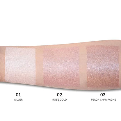Poreless Face Primer 3pcs & Shimmer Highlighter Makeup Glow Illuminator 3pcs, Ultra-smooth Soft Lightweight Pore Minimizer and Liquid Highlighter Face Cosmetic Set