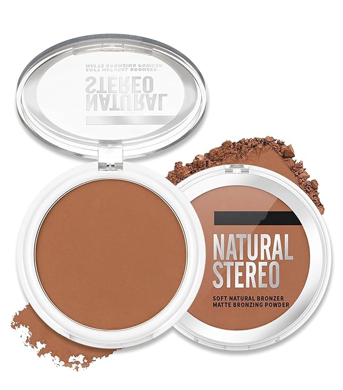 MAEPEOR Matte Bronzer Powder 6 Colors Buildable Natural Contour Bronzer Long Lasting Sweat Proof Face Bronzered Powder (Color 02)