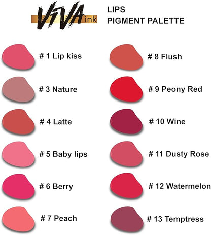 Lip Pigment – Latte – Permanent Lip Makeup – Microblading Ink for Durable and Colorful Lips – Long Lasting Color Lip Cosmetics (0.2 oz)