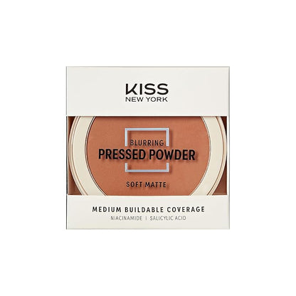 Soft Matte Pressed Powder, Blurring Poreless Face Powder Makeup, Medium Coverage Setting Powder Infused with Salicylic Acid & Niacinamide, Clean Beauty (Deep Honey, 0.28 Ounce)
