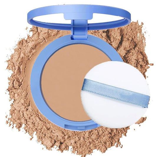Oil Control Face Pressed Powder,Matte Smooth Flawless Setting Powder Makeup,Waterproof Long Lasting Finishing Powder,Cruelty Free Lightweight Face Cosmetics,0.35Oz(SOFT HONEY)