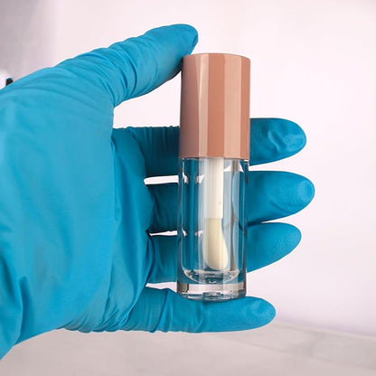 COSIDEA 14pcs Empty 6ml big doe foot wand Chunky lip gloss tubes for DIY lipgloss,Pink round lipgloss containers tubes with thick wand (Nude)