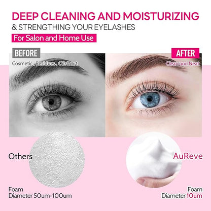 Lash Shampoo Concentrate 60ml Lash Cleanser Concentrate Add Hyaluronic Acid Perfect for Salon-Get, Can make 360ml eyelash cleaning shampoo，Rose