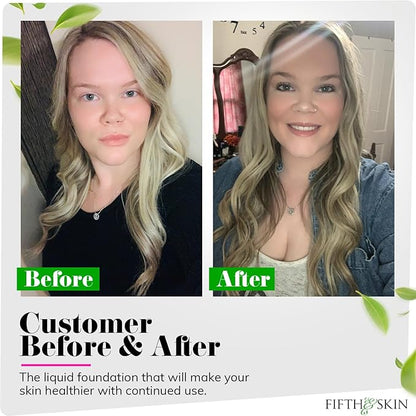 Fifth & Skin: Better’n Ur Skin Liquid Foundation (SOFT BEIGE) - Natural, Organic, Vegan, Cruelty-Free - Gluten-Free Beauty with Buildable Coverage and Palm-Free Luxury - 1 oz