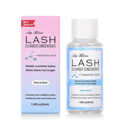 Lash Shampoo Concentrate 30ml Lash Cleanser Concentrate Update Oil-Free Eyelash Extension Cleanser for Salon Home Care, Makes 6 Bottles 60ml Eyelash Shampoo (Unscented)
