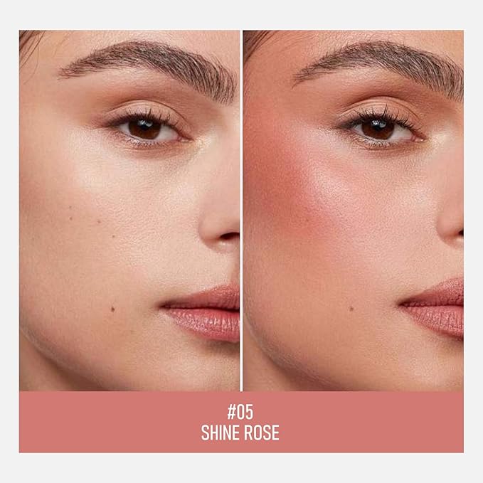 KYDA Mineral Powder Blush, SPF 35, Loose Mineral Blush, Natural Glow Blush Powder, Buildable Coverage for Healthy-looking Color, Lightweight Blendable Formula, Shine Rose