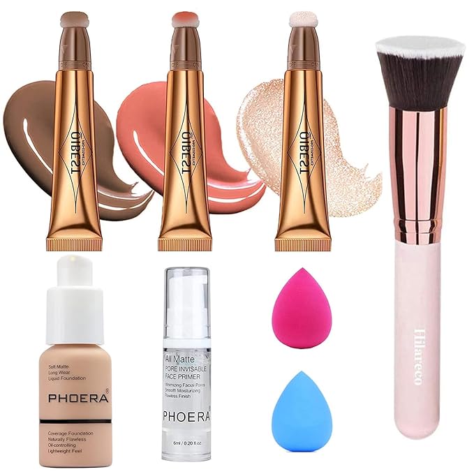 PHOERA Foundation, Contour Beauty Wand(# 103 Warm peach)