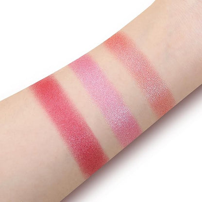 Boobeen Baked Powder Blush, Highlighting Pressed Blush Face Blushes Highlighter Finishing Powder Makeup, Natural Flush Tint for Cheeks, Long-wear Glow, Easily Blends