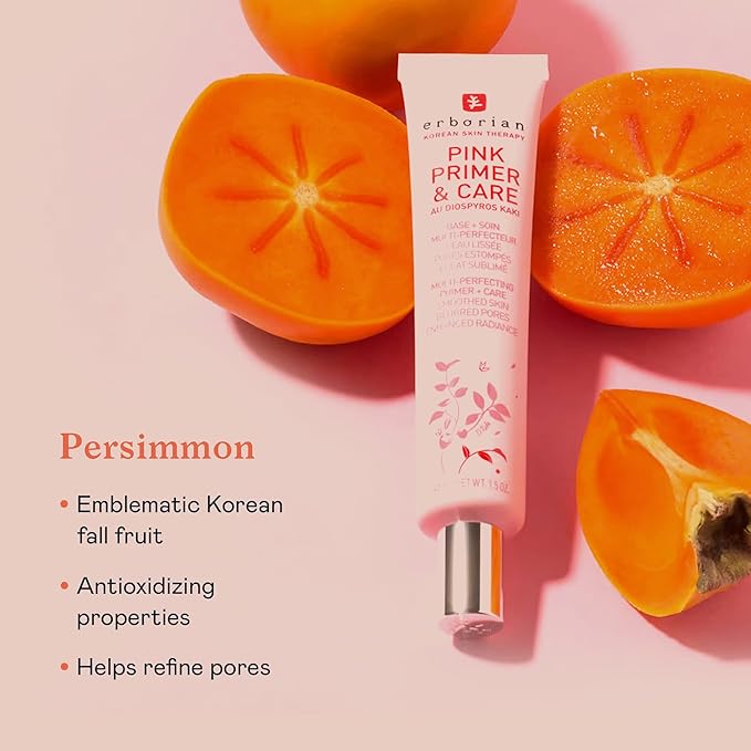 Erborian – Pink Primer & Care Multifunctional Facial Cream Balm - Primer Sets Makeup, Pore Minimizing, Skin Moisturizing and Smoothing Effects for All Skin Types - Korean Skincare - 1.5 fl. oz.