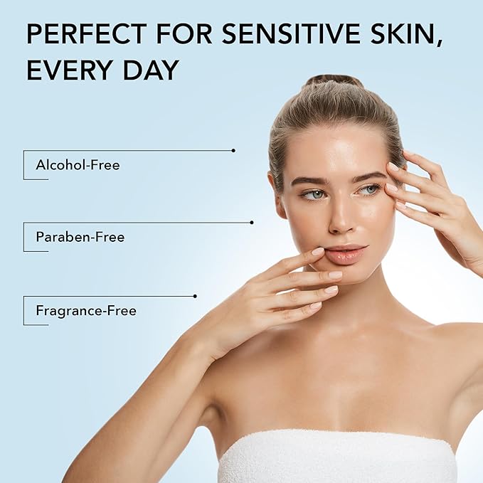 Micellar Water Cleansing & Moisturizing Organic Aloe Vera – 98.8% Natural, Vegan Facial Cleanser & Hydrating Makeup Remover for All Skin Types, Micellar Water Makeup Remover, 8.5 Fl Oz