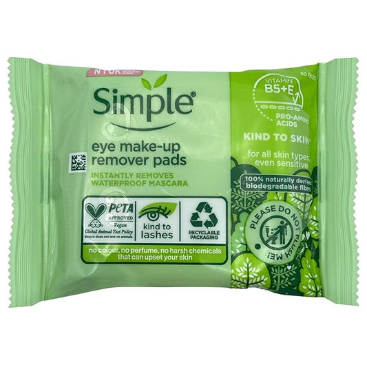 Simple Eye Makeup Remover Pads Makeup Remover 30 count