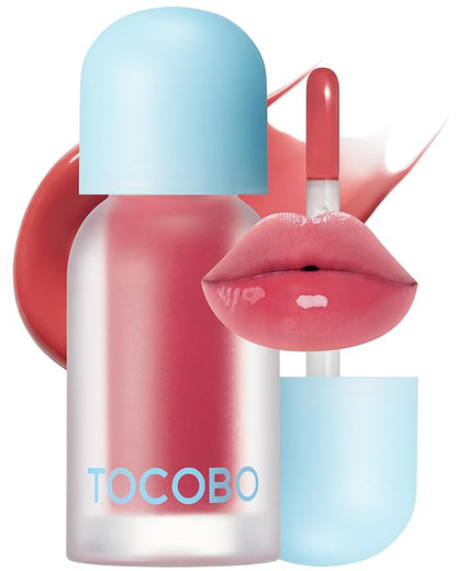 TOCOBO Juicy Berry Plumping Lip Oil 18 Cozy Pink – Korean Vegan Hydrating Lip Oil with Plant Oils for High Shine Gloss - Non Sticky Formula for All Skin Tones, 0.12 fl.oz.