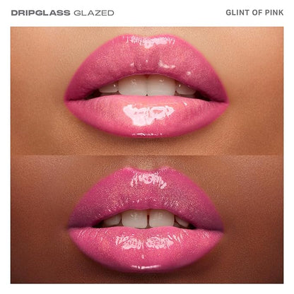Morphe Dripglass High Shine Lip Gloss - Glazed, Semi-Sheer & Nourishing Lip Makeup - Buildable Formula Infused with Plant-Derived Squalane & Vitamin E - Glint Of Pink (0.13 oz)
