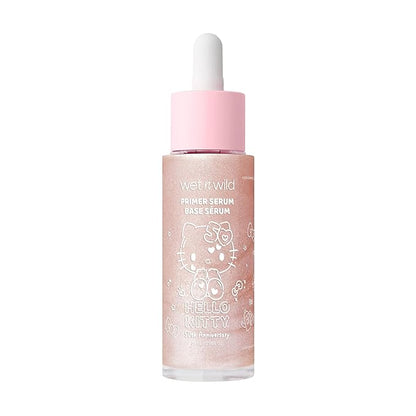 wet n wild Hello Kitty Primer Serum, Infused Vitamin E & Diamond Powder for Long-Lasting Hydration, Warm Apple Pie Lightly Scented, Cruelty-Free & Vegan