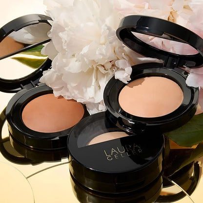 LAURA GELLER NEW YORK Redness Care Kit: Double Take Liquid Foundation, Deep + Ideal Fix Concealer, Deep + Baked Blurring and Setting Powder, Tan/Deep