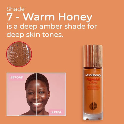 MCoBeauty Flawless Glow, Luminous Skin Filter, 7, Blurs and Smooths, Dewy Finish, 4-in-1 Multi-Tasking Formula, Vegan, Cruelty Free Cosmetics