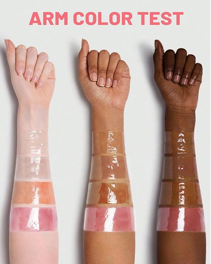 Tinted Lip Butter Balm,3 Colors Vanilla Brown Pink Lip Balm Hydrating Lip Gloss, Non Sticky High Shiny Lip Glow Oil Yummy Lip Stain Plumping Lip Tint Lip Mask Women Valentine's Day Makeup Gift-Set A