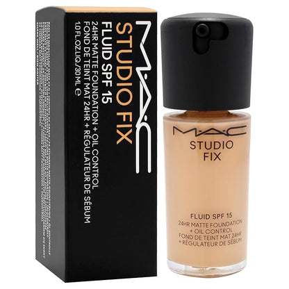 Studio Fix Fluid SPF 15 24Hr Matte Foundation Plus Oil Control - NC35 by MAC for Women - 1 oz Foundation