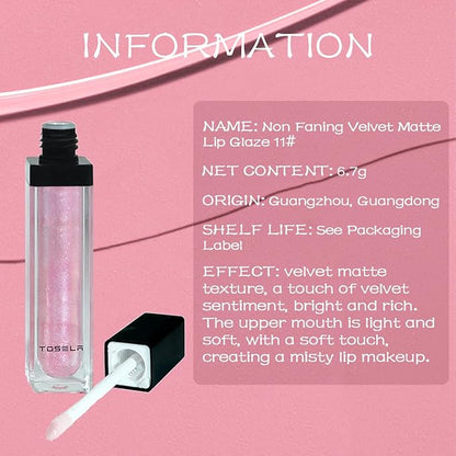 Lip Set, Lip Stain Long Lasting Waterproof, Lightweight, Non-sticky, High Shine Finish, Super Natural #11